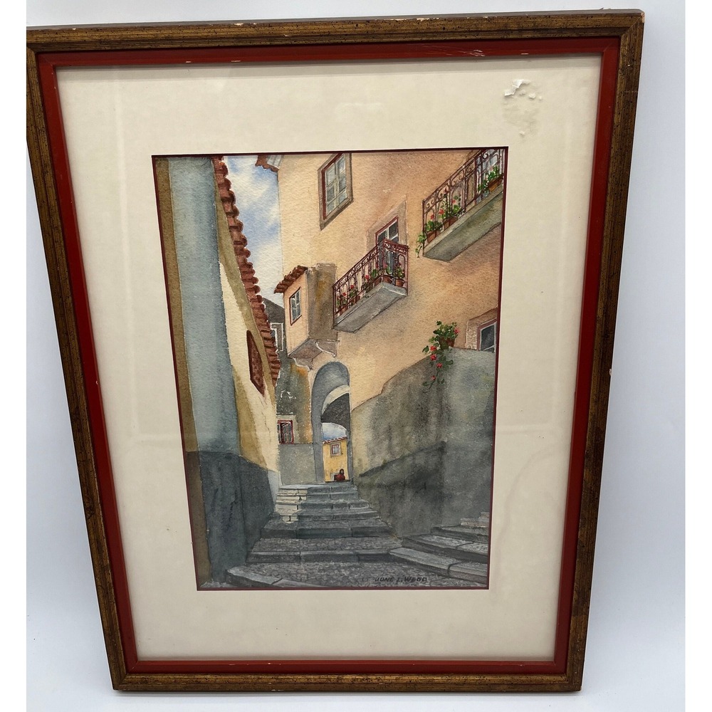 June l Webb watercolor painting signed